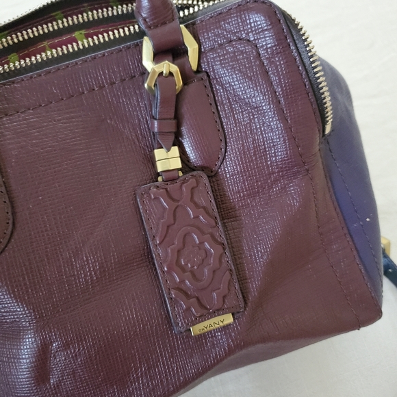 Oryany Anthropologie leather crossbody purple purse - Picture 4 of 13
